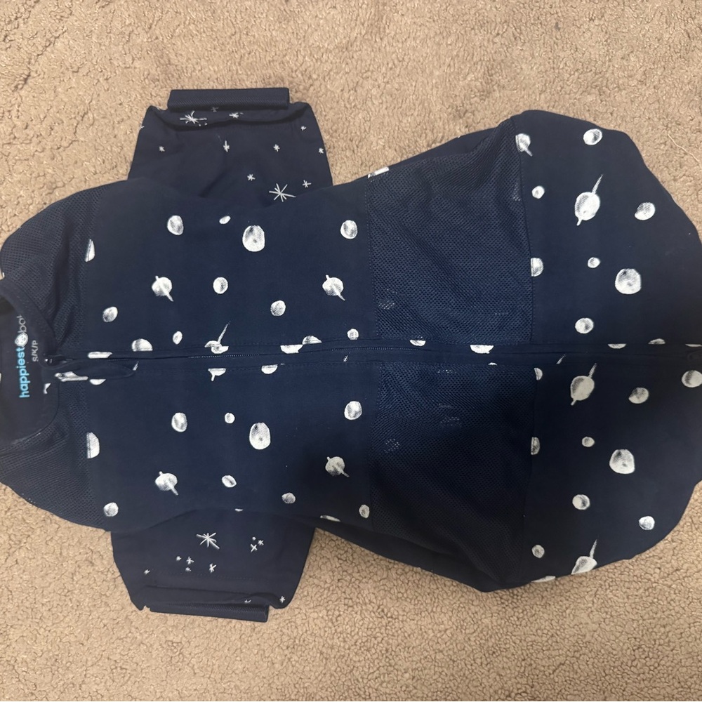 Navy Space Print Swaddle Sack